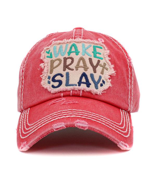 HATS I HAIR ACC :: BALLCAP I VISOR :: Wholesale Kb Ethos Wake Pray Slay Ballcap