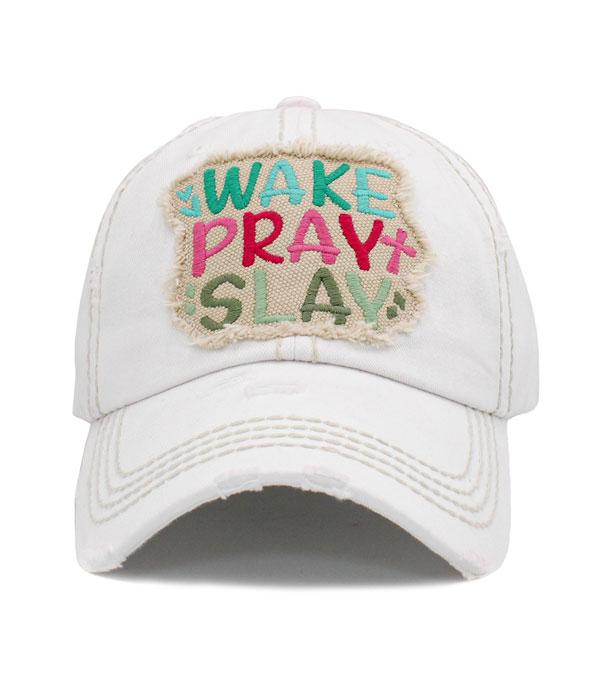 HATS I HAIR ACC :: BALLCAP I VISOR :: Wholesale Kb Ethos Wake Pray Slay Ballcap