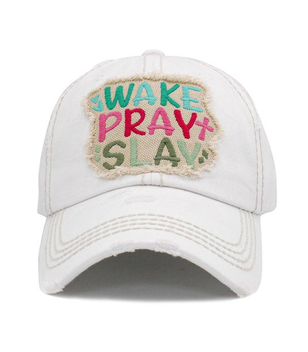 HATS I HAIR ACC :: BALLCAP :: Wholesale Kb Ethos Wake Pray Slay Ballcap