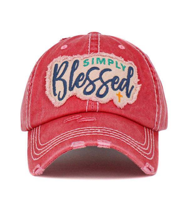 HATS I HAIR ACC :: BALLCAP :: Wholesale KB Ethos Simply Blessed Vintage Ballcap