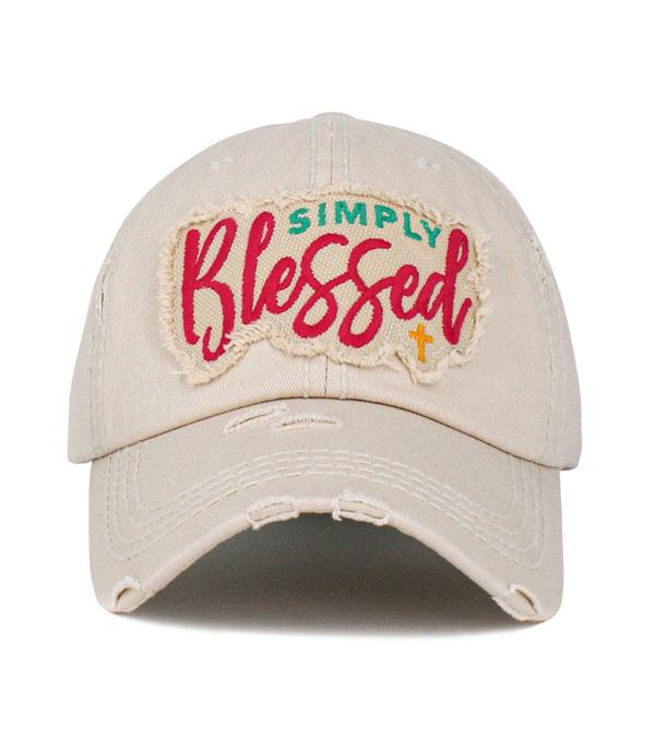 HATS I HAIR ACC :: BALLCAP :: Wholesale KB Ethos Simply Blessed Vintage Ballcap