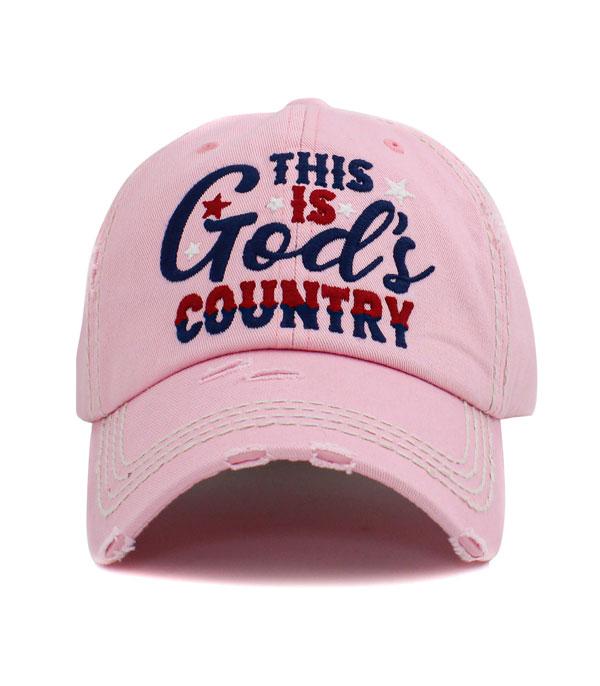 HATS I HAIR ACC :: BALLCAP I VISOR :: Wholesale KB Ethos This Is Gods Country Ballcap