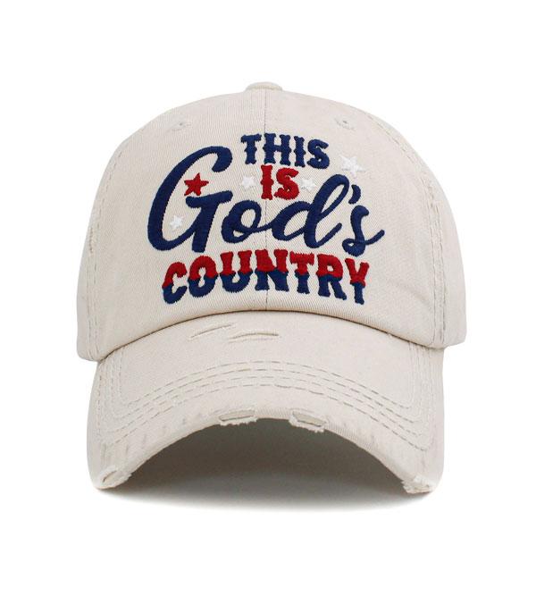 HATS I HAIR ACC :: BALLCAP :: Wholesale KB Ethos This Is Gods Country Ballcap