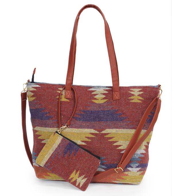 HANDBAGS :: FASHION :: Wholesale 2 In 1 Aztec Print Tote