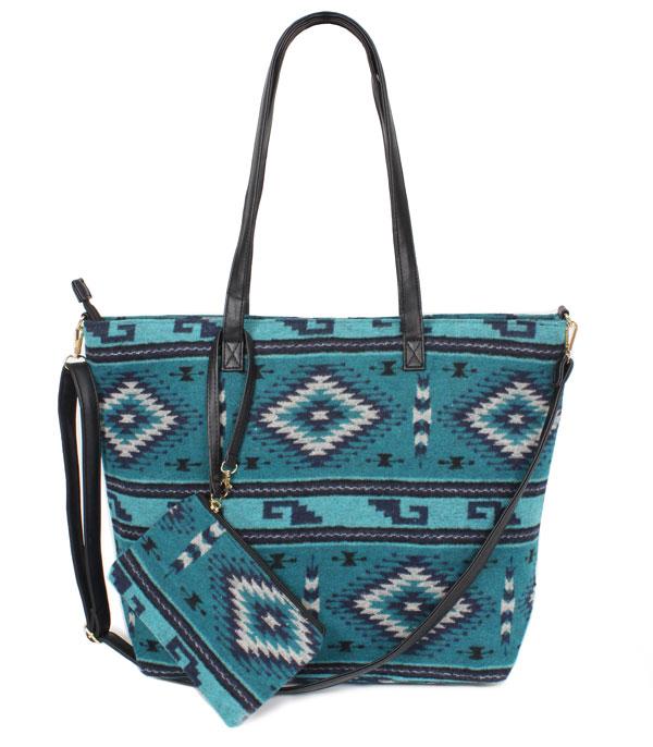New Arrival :: Wholesale 2 In 1 Aztec Print Tote Bag