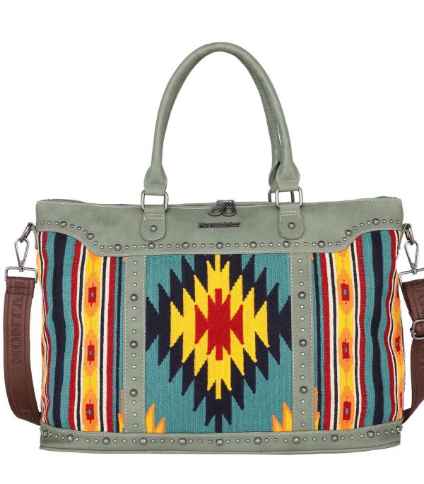 MONTANAWEST BAGS :: WESTERN PURSES :: Wholesale Montana West Aztec Weekender Bag