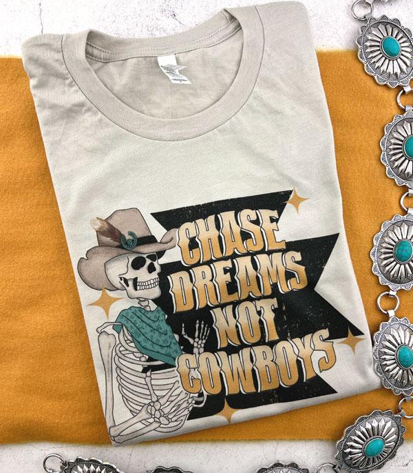 New Arrival :: Wholesale Chase Dreams Not Cowboys Graphic Tshirt