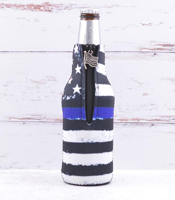 New Arrival :: Wholesale Tipi Blue Line Flag Bottle Sleeve