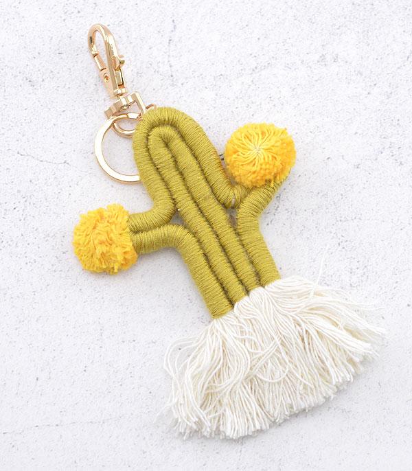 New Arrival :: Wholesale Handmade Macrame Cactus Keychain