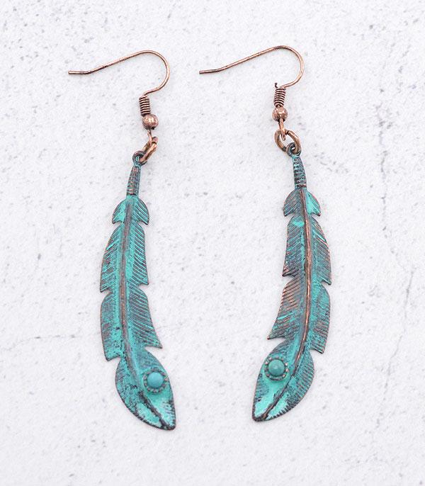 New Arrival :: Wholesale Tipi Western Feather Earrings 