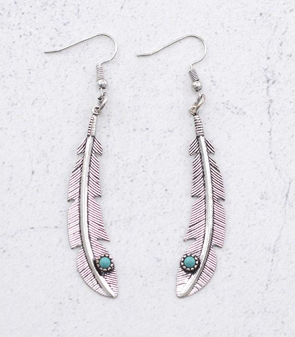 New Arrival :: Wholesale Tipi Western Feather Earrings