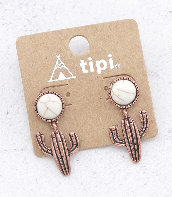 New Arrival :: Wholesale Tipi Cactus Dangle Earrings