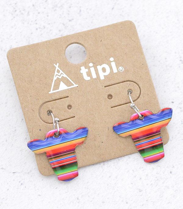 New Arrival :: Wholesale Tipi Cow Dangle Earrings