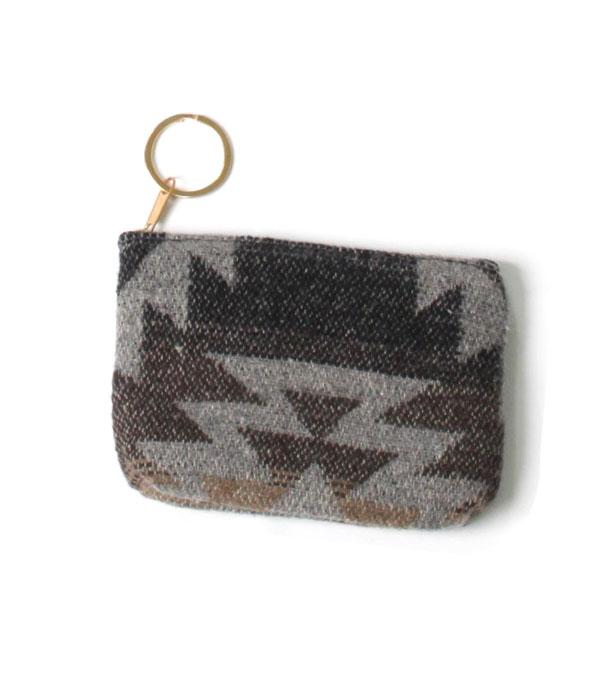 New Arrival :: Wholesale Western Aztec Print Coin Pouch