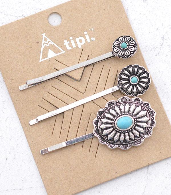 New Arrival :: Wholesale Tipi Western Turquoise Bobby Pin