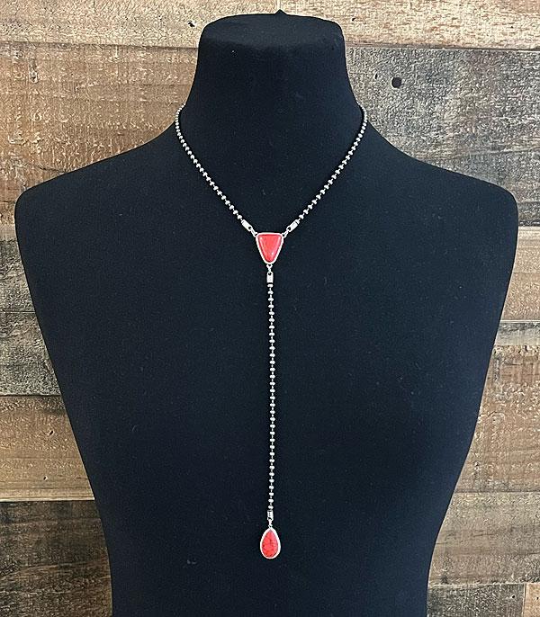 New Arrival :: Wholesale Western Turquoise Lariat Y Necklace