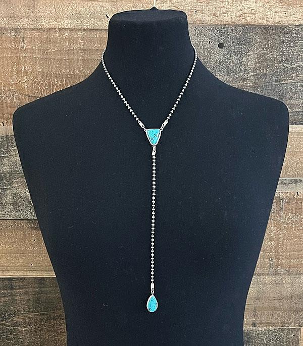 New Arrival :: Wholesale Western Turquoise Lariat Y Necklace
