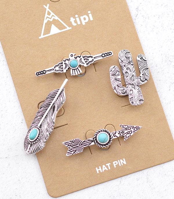 New Arrival :: Wholesale Tipi Western Hat Pin Set