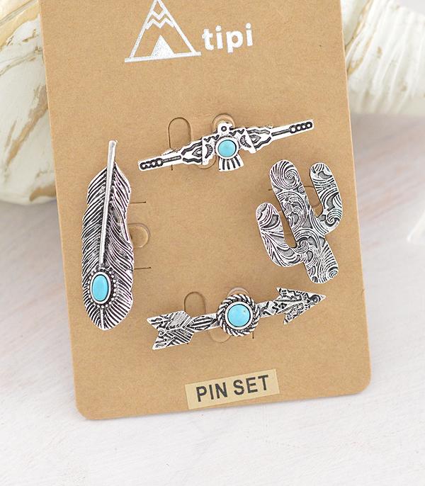 New Arrival :: Wholesale Tipi Western Hat Pin Set