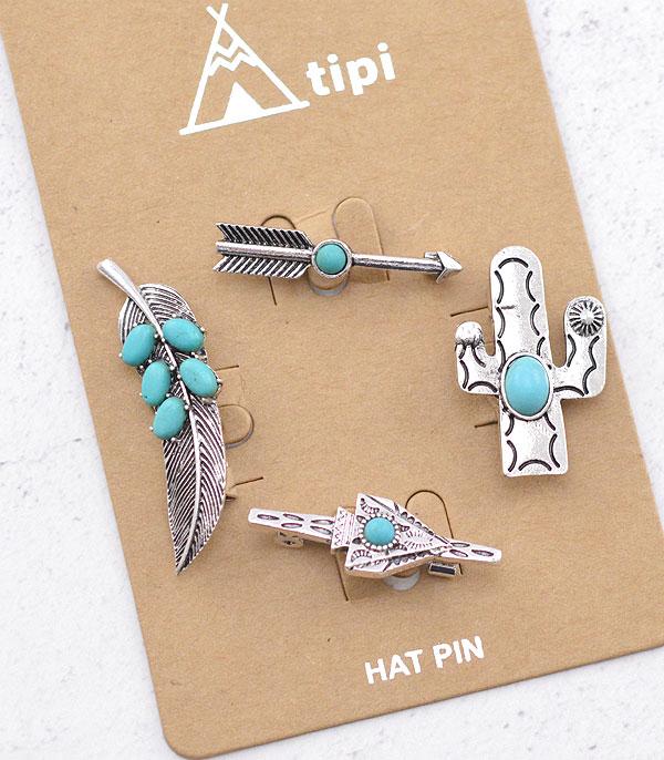 HATS I HAIR ACC :: HAT ACCESSORIES :: Wholesale Tipi Western Hat Pin Set