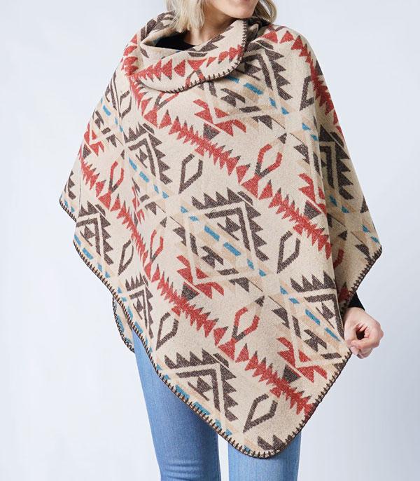 New Arrival :: Wholesale Western Aztec Pattern Poncho