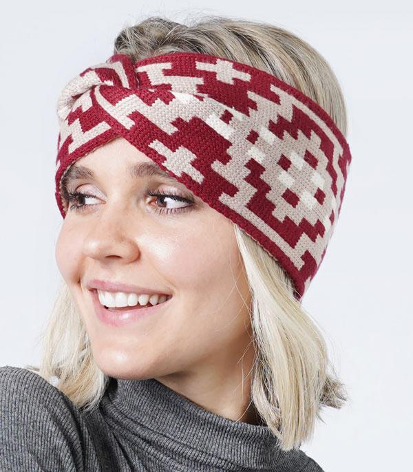New Arrival :: Wholesale Western Aztec Pattern Winter Headband