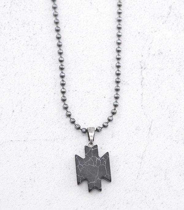 NECKLACES :: CHAIN WITH PENDANT :: Wholesale Semi Stone Aztec Pendant Necklace