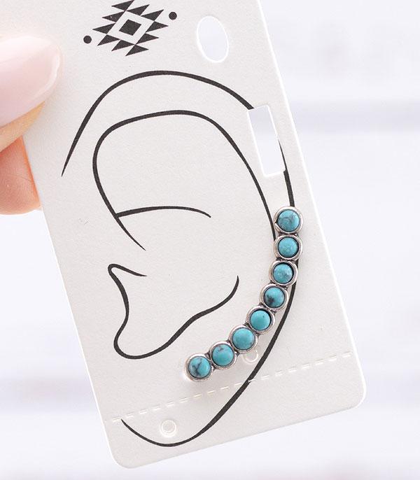 New Arrival :: Wholesale Western Dainty Turquoise Ear Crawler