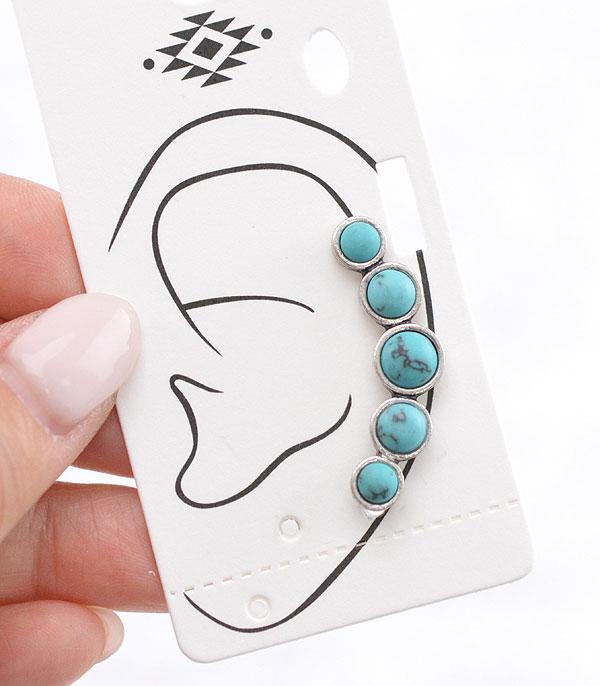 New Arrival :: Wholesale Western Dainty Turquoise Ear Crawler