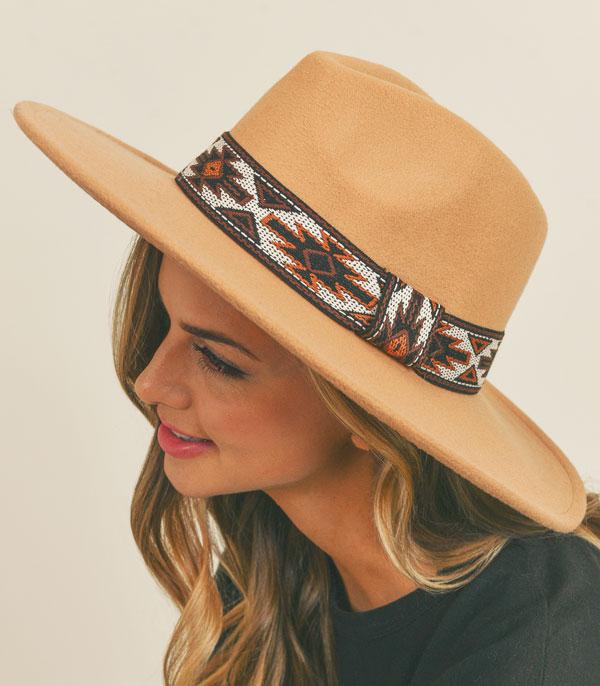 New Arrival :: Wholesale Western Aztec Trim Rancher Style Hat