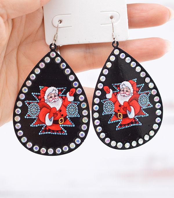 WHAT'S NEW :: Wholesale Turquoise Christmas Santa Earrings