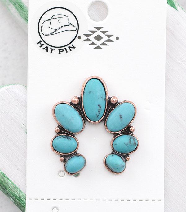 New Arrival :: Wholesale Turquoise Squash Blossom Hat Pin