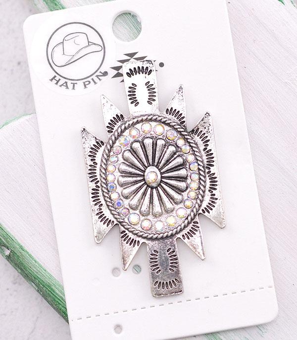 New Arrival :: Wholesale Western Aztec Concho Hat Pin