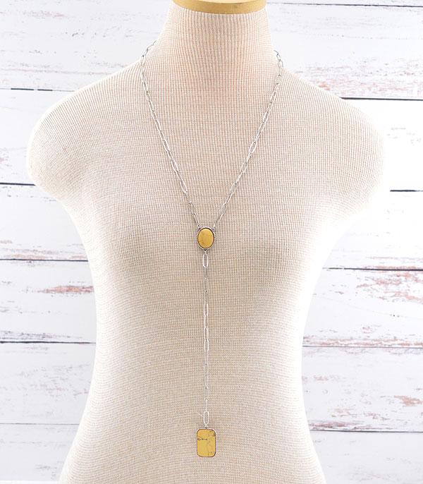 NECKLACES :: TRENDY :: Wholesale Western Semi Stone Lariat Necklace