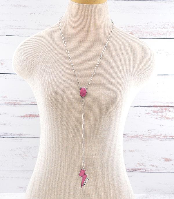 NECKLACES :: TRENDY :: Wholesale Western Lightning Bolt Lariat Necklace