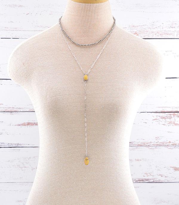 NECKLACES :: TRENDY :: Wholesale Western Semi Stone Lariat Necklace