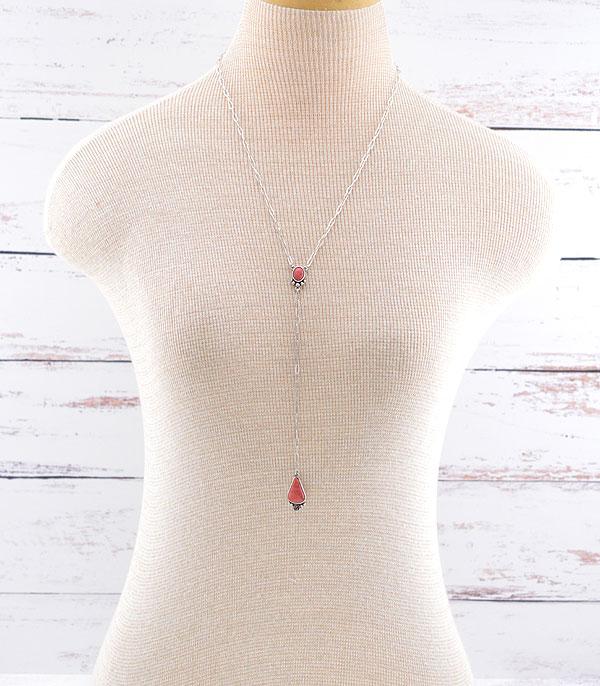 NECKLACES :: TRENDY :: Wholesale Western Semi Stone Lariat Necklace