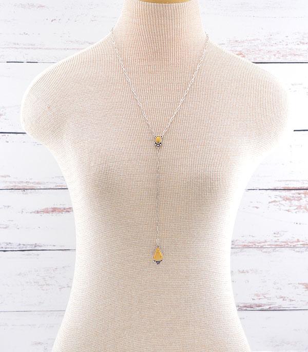 NECKLACES :: TRENDY :: Wholesale Western Turquoise Lariat Necklace