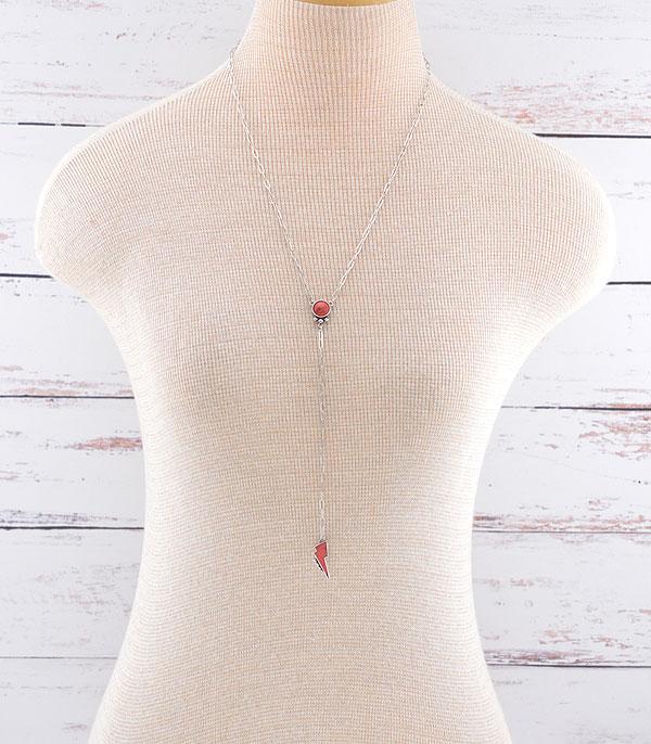 NECKLACES :: TRENDY :: Wholesale Western Lightning Bolt Lariat Necklace