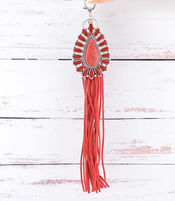 <font color=BLUE>WATCH BAND/ GIFT ITEMS</font> :: KEYCHAINS :: Wholesale Western Concho Fringe Charm Keychain