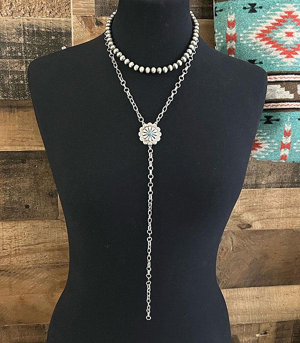 <font color=black>SALE ITEMS</font> :: JEWELRY :: Necklaces :: Wholesale Western Concho Navajo Lariat Necklace