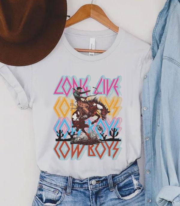 New Arrival :: Wholesale Western Long Live Cowboys Tshirt
