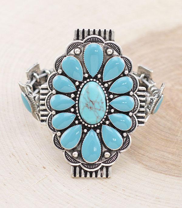 New Arrival :: Wholesale Western Turquoise Semi Stone Bracelet