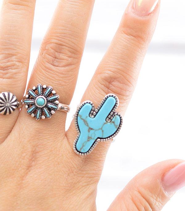 <font color=Turquoise>TURQUOISE JEWELRY</font> :: Wholesale Tipi Turquoise Cactus Ring