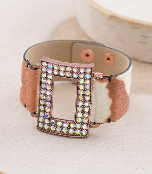 BRACELETS :: LINK :: Wholesale Tipi Western Cow Print Bracelet