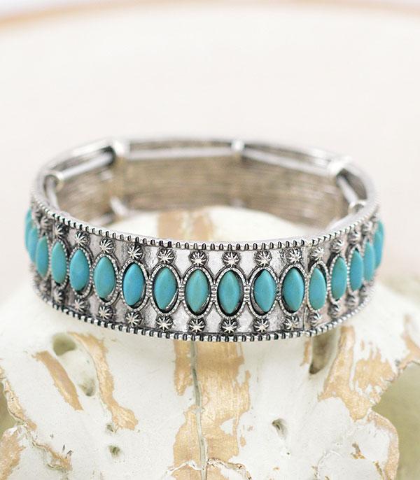 New Arrival :: Wholesale Western Turquoise Stone Bracelet