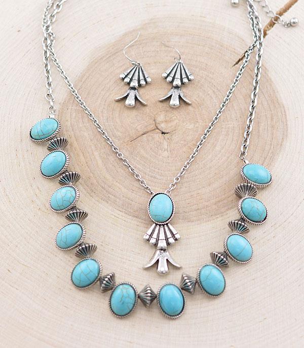 New Arrival :: Wholesale Squash Blossom Layered Necklace Set