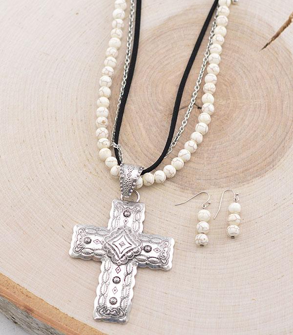 NECKLACES :: WESTERN TREND :: Wholesale Western Cross Pendant Necklace