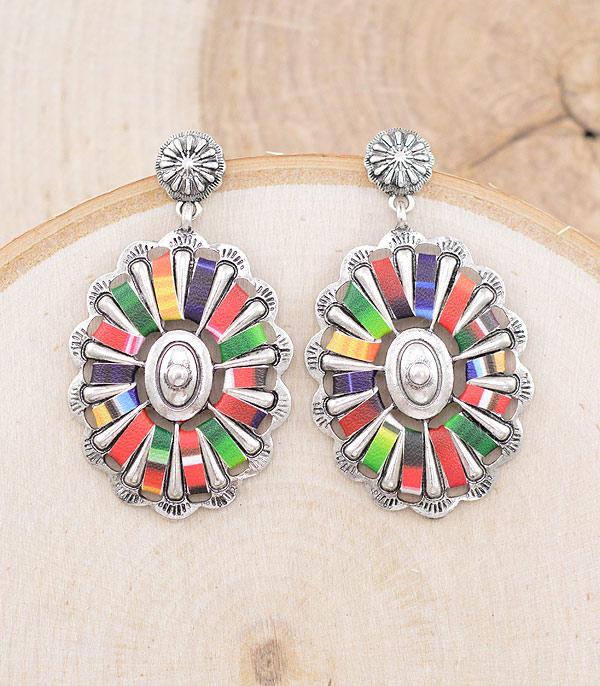 EARRINGS :: WESTERN POST EARRINGS :: Wholesale Western Concho Dangle Earrings