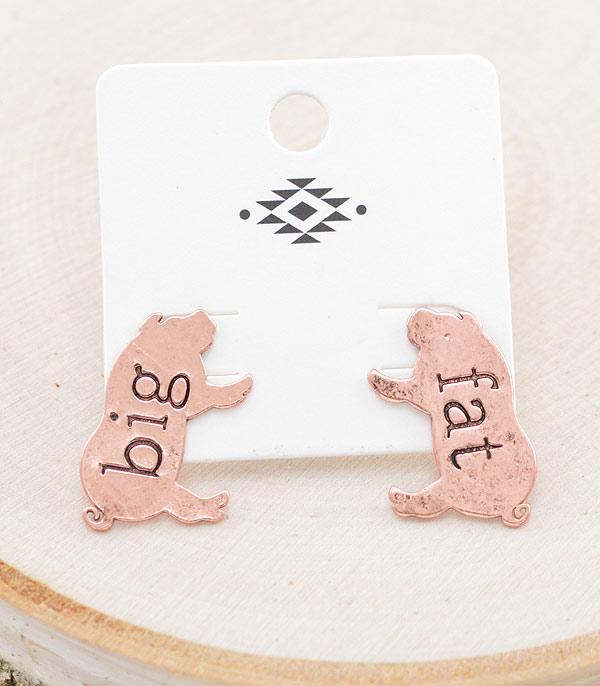 EARRINGS :: POST EARRINGS :: Wholesale Farm Animal Pig Post Earrings